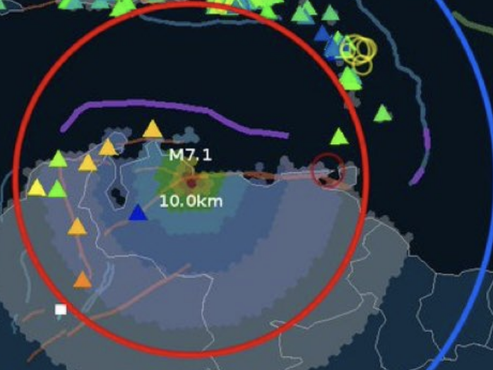 6.2 Magnitude Earthquake Strikes Northern Venezuela in the Evening