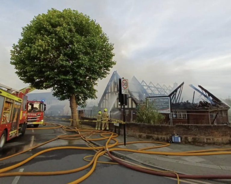 Large Fire Erupts at Vacant Church Hall in Southgate