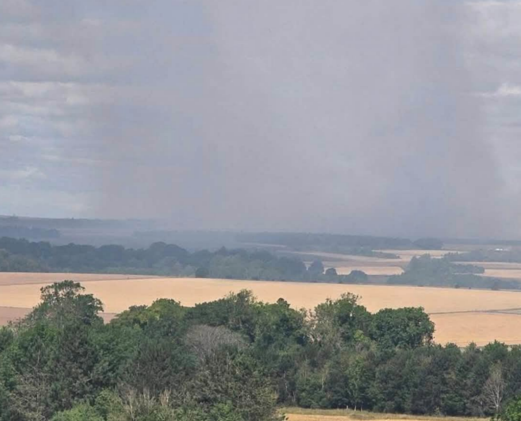 Six Fire Crews Tackle Blaze Spreading Across Farmland on Salisbury Plain