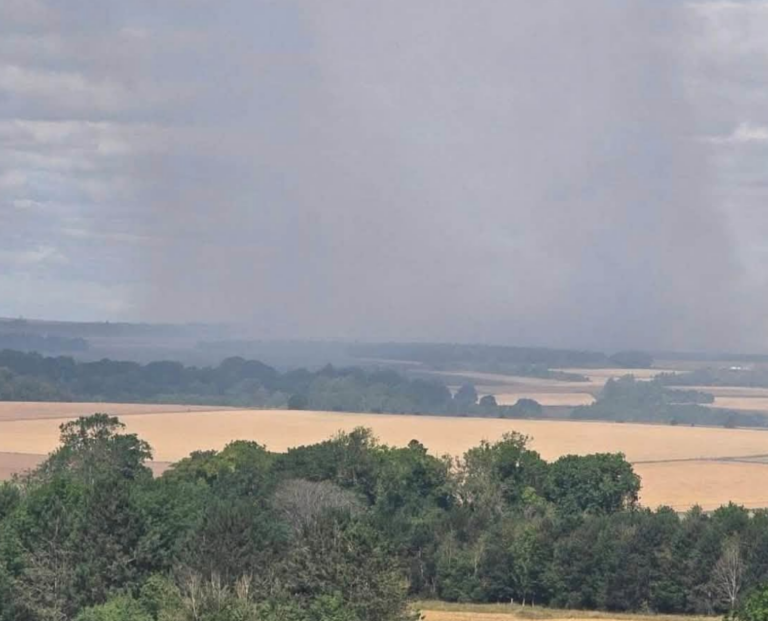 Six Fire Crews Tackle Blaze Spreading Across Farmland on Salisbury Plain
